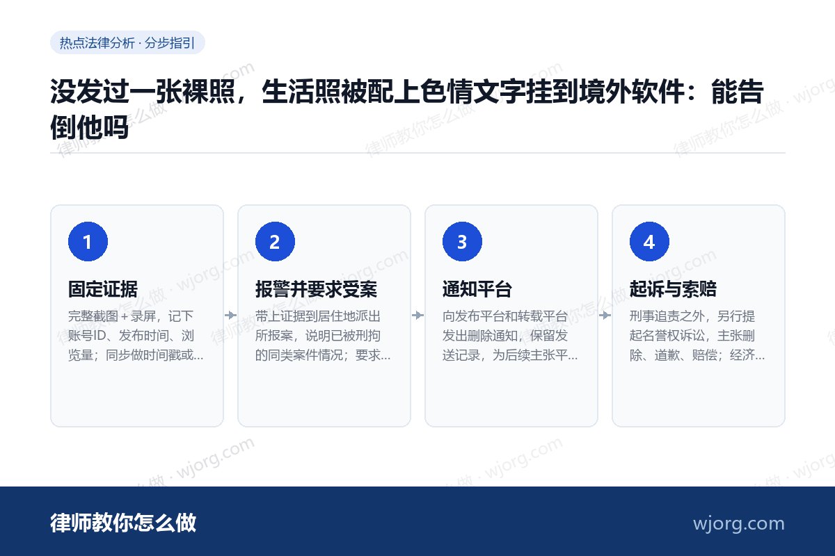 没发过一张裸照，生活照被配上色情：4 步办理流程示意图